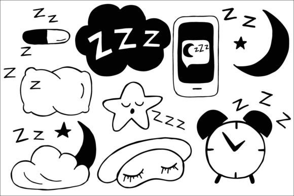 9 Illustrations About Sleep: Doodle Art for Dreamy Designs