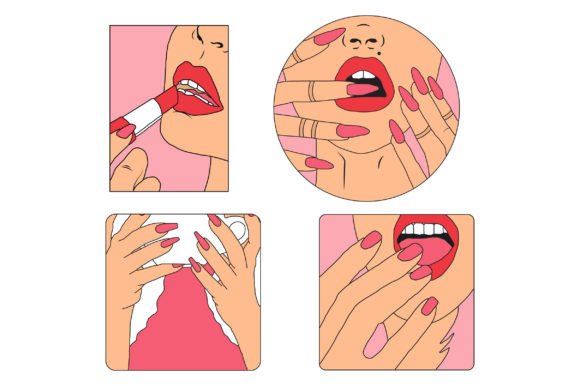 Bold Branding: Using Pop Art Comic Girl Lips Illustrations