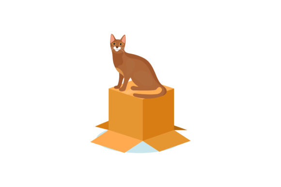 Cat Box Illustrations Vector: Simple, Cute & Versatile