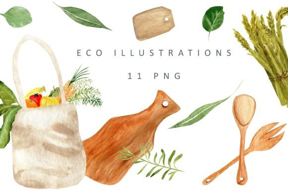 Eco Illustrations for Modern, Nature-Forward Design