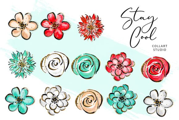 Elevate Your Holiday Creations with Hand-Drawn Floral Clipart