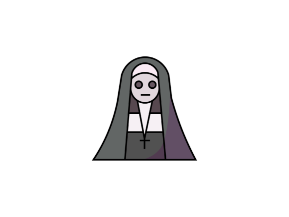 Halloween Evil Nun Illustrations: Spooky Design Assets