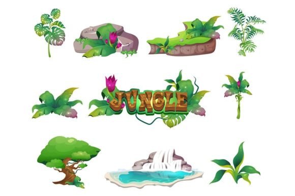 Jungle Flat Cartoon SVGs: A Fresh Take on Tropical Design