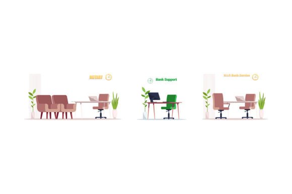 Modernizing Your Brand with Bank Lobby Furniture SVGs