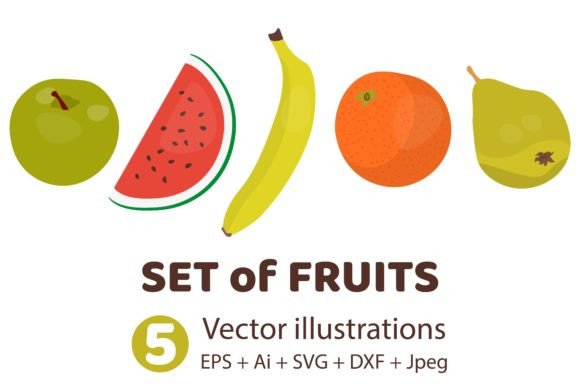 Set of Fruits Vector Illustrations: A Fresh Design Toolkit