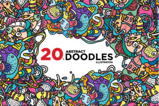 Unlock Creative Potential with 20 Abstract Doodle Illustrations